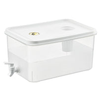 Desktop Fish Tank with Lid and Faucet for Office and Home, Transparent Ecological Goldfish and Turtle Aquarium
