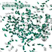 Emerald Green Flat-Back Nail Art Rhinestones for Manicures