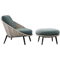 Outdoor Wicker Rattan Sofa Set with Teak Wood Frame for Patio Garden Villa Hotel