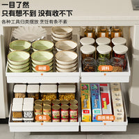 Pull-Out Kitchen Cabinet Organizer Rack for Pots, Lids, and Spices - No-Drill Installation