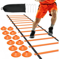 42cm Black Rope Orange Rung Agility Ladder for Soccer Footwork Training