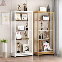 Wall-Mounted Display Cabinet for Medals, Trophies, and Certificates with Tempered Glass or Wooden Shelves