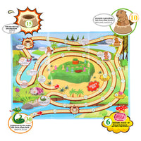 Rabbit and Tortoise Race Board Game for Kids, Interactive Family Desktop Game