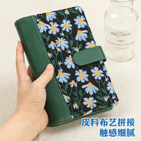 A6 Fabric Loose-Leaf Notebook with Blank Refills, Portable Pocket Journal for Notes and Sketches