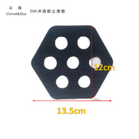 12-Piece Hexagonal Hollow EVA Surfboard Traction Pad with 3M Adhesive