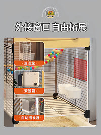 Splash-Proof Parrot Cage with Accessories for Small to Medium Birds