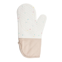 Silicone Oven Mitts with Cotton Lining, Heat Resistant Non-Slip Gloves for Baking and Grilling