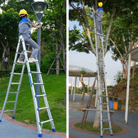 Little Giant Thickened Aluminum Alloy Multi-functional Folding Ladder for Home and Engineering Use, Telescopic Lifting A-Frame Ladder