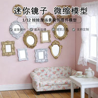 Miniature Dollhouse Mirror Photo Frame DIY Model Ornament