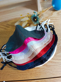 Hand-Stitched Ramie Breathable Sun Protection Face Mask with Eye Corner Coverage