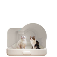 Electric Odor-Proof Cat Litter Box with Ventilation System, Fully Enclosed Anti-Splash Design for Kittens and Maine Coons