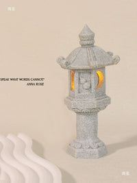 Japanese Zen Garden Stone Lantern Ornament for Micro Landscape Aquarium Bonsai Decor
