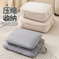 6-Piece Travel Compression Packing Cubes Set for Luggage, Waterproof Clothes Organizer Bags