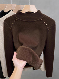 Women's Fleece Lined Thermal Turtleneck Sweater