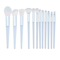 12-Piece Portable Makeup Brush Set for Face and Eyes