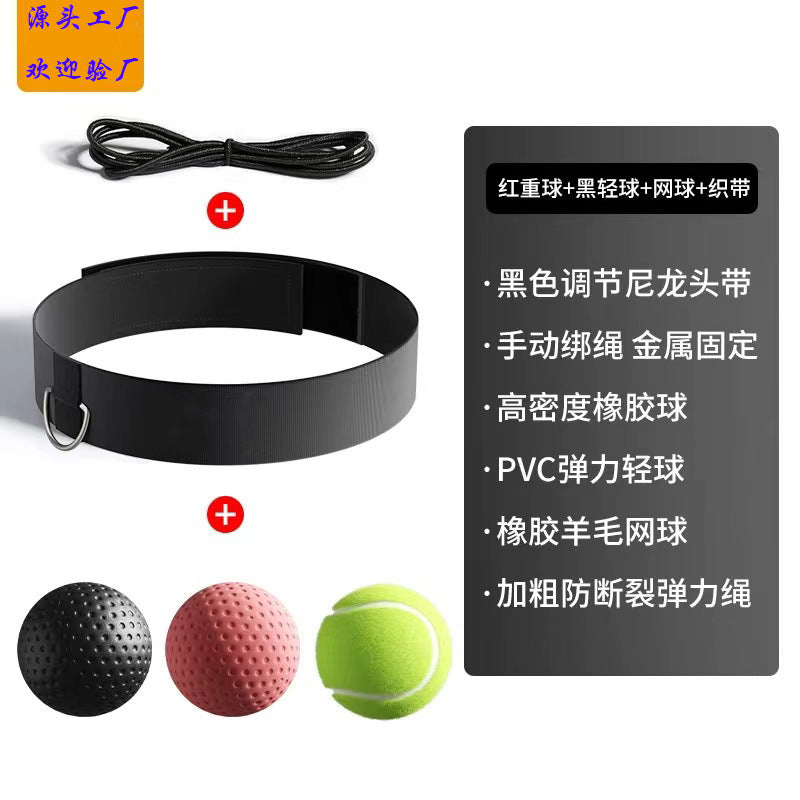 Head-Mounted Boxing Reflex Ball for Speed and Stress Relief Training