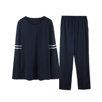 Men's Long Sleeve Pajama Set Casual Loungewear Spring Autumn
