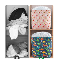 Cute Strawberry Print Cotton Linen Quilt Storage Bag for Seasonal Clothes Moving Dormitory Organization