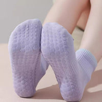 Non-Slip Yoga Pilates Socks for Women, Pure Cotton, Breathable, for Indoor Fitness & Exercise