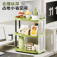 Desktop Cup Storage Rack with Drainage Tray, 2-Tier Kitchen Countertop Organizer for Mugs and Teacups