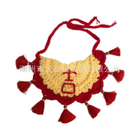 Pet New Year Bandana and Hat Set for Dogs and Cats - Festive Lion Dance Dragon Hat and Scarf