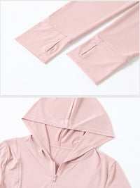 Women's Slim Fit Ice Silk Sun Protection Hoodie UV Jacket for Summer