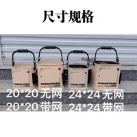 Portable Folding Fishing Bucket Live Fish Container with Handle for Outdoor Angling