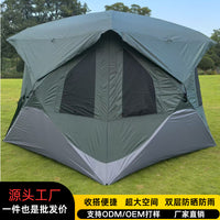 Large Outdoor Camping Tent for Family, Sun Protection & Rainproof, Easy Setup