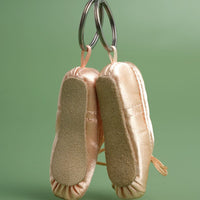 Mini Ballet Pointe Shoe Keychain Charm for Bags and Keys