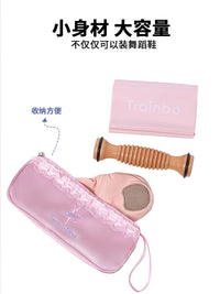 Ballet Dance Shoe Storage Bag for Kids - Pink Zipper Pouch with Mesh Pocket