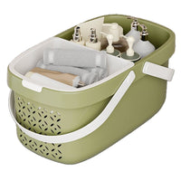 Portable Shower Caddy Basket with Handle - Quick Dry Organizer for Bathroom, Dorm, Toiletries