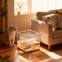 Miniature Landscape Fish Tank for Cats and Fish