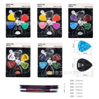 Colorful Celluloid Guitar Picks for Acoustic and Electric Guitars, Various Thicknesses