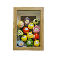 3D Shadow Box Display Frame for Collectibles and Photos, Wooden Tabletop Decor