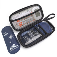 Portable Insulin Cooler Bag with Ice Packs, Waterproof EVA Medical Travel Case for 2-8°C Storage