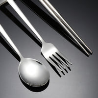 304 Stainless Steel Portable Cutlery Set with Case for Travel and Home Use
