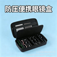Portable 8-Slot Sunglasses Organizer Case for Car and Travel, Multi-functional Storage for Eyewear and Digital Products