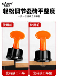 Tile Leveling System with Cross Spacers for Wall and Floor Tiles