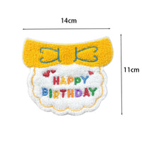 Pet Birthday Hat and Bandana Set, Embroidered Scarf Bib for Cats and Dogs, Party Supplies