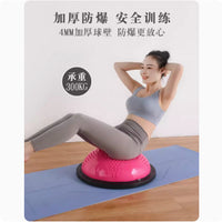 Half Balance Ball Trainer with Resistance Bands for Core Strength, Yoga, Pilates, and Stability Training