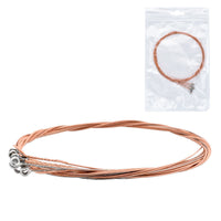 Acoustic Guitar Strings Set - Individual 1-6 Strings, Red Copper Alloy, Colorful Options