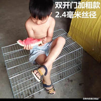 Large Foldable Wire Mesh Pet Cage for Rabbits, Chickens, Geese, Pigeons - Home Breeding and Transport Cage