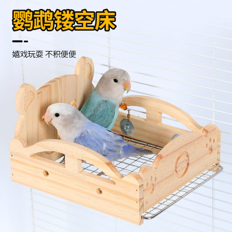 Wooden Parrot Bed Hammock for Small to Medium Birds