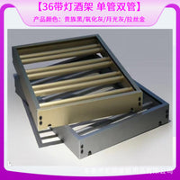 Aluminum Alloy Wall-Mounted Wine Rack with Glass Shelves and LED Lighting, Modern Luxury Wine Cellar Display