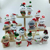 Christmas Puppy Chenille Stem Finished Doll Keychain Toy