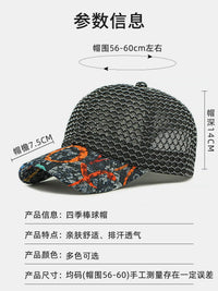 Vintage Mesh Baseball Cap for Men and Women - Breathable Sun Protection Hat