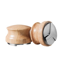Espresso Coffee Tamper with Wooden Handle and Stainless Steel Base
