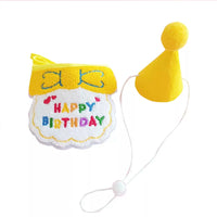 Pet Birthday Bandana and Hat Set for Cats and Dogs - Photo Prop and Decorative Collar
