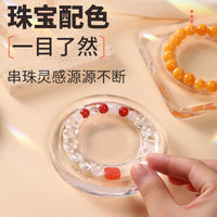 Acrylic Beading Tray with 18 Grids for Jewelry Making and Display