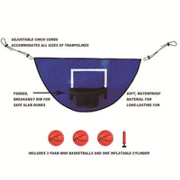 Trampoline Basketball Hoop Set for Kids, Outdoor Waterproof & Sun-Resistant